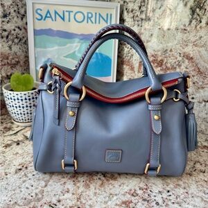Dooney & Bourke Florentine Satchel in Steele Blue RARE